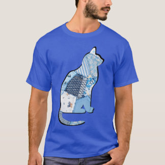 レトロ猫パッチワークビンテージ Tシャツ