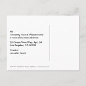 レトロ猫マンガ「引越し」新しい住所はがき 案内ポストカード (裏面)