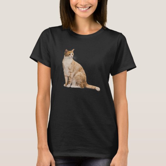 レトロ猫ヴィンテージスタイル猫子猫 Tシャツ (正面)