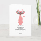 レトロ猫誕生日グリーティングカード カード (裏面)