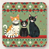 レトロ猫 コースター (正面)