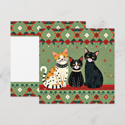 レトロ猫 シーズンカード (正面/裏面)