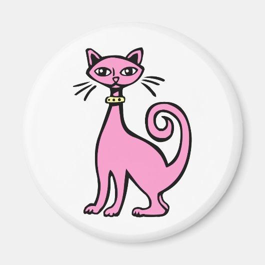 レトロ猫 マグネット (正面)