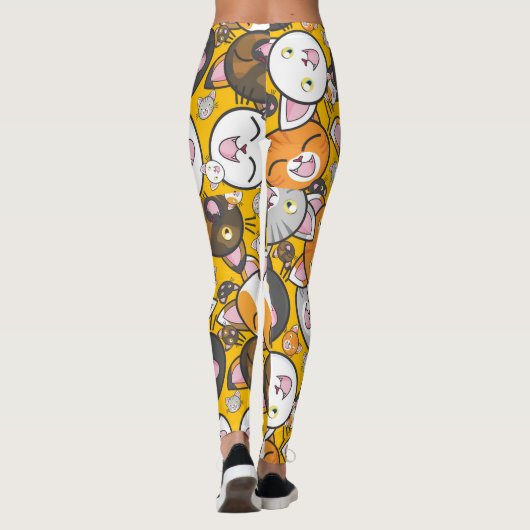 レトロ猫 レギンス (裏面)