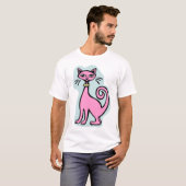 レトロ猫 – 2 - （前面と背面） Tシャツ (正面フル)