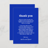 レトロ王室のフォントブモダン結婚ール サンキューカード (正面/裏面)
