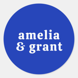 レトロ王室のフォントブモダン結婚ール ラウンドシール