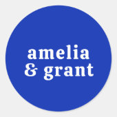 レトロ王室のフォントブモダン結婚ール ラウンドシール (正面)