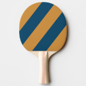 レトロ王室の金ゴールド三はっきりしたストライプ 卓球ラケット (裏面)