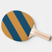 レトロ王室の金ゴールド三はっきりしたストライプ 卓球ラケット (横)