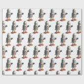 レトロ玩具ロボット ラッピングペーパー (フラット)