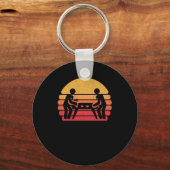 レトロ球ヴィンテージテーブルサッカー キーホルダー (正面)