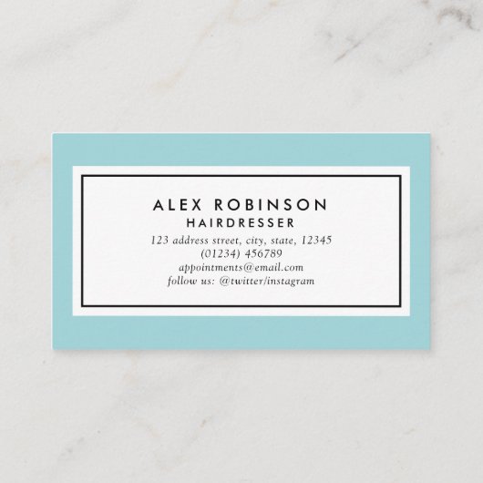 レトロ理容師サークルシザーズロゴ名刺 名刺 (裏面)