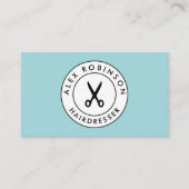 レトロ理容師サークルシザーズロゴ名刺 名刺 (正面)