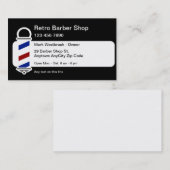 レトロ理容師ショップ名最高の刺 名刺 (正面/裏面)