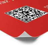 レトロ理容師バッジおよびQRコード ポスター (角)