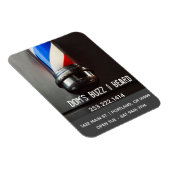 レトロ理容師ポールダークグレービジネス マグネット (右側)