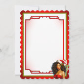 レトロ甘いがツイストのクリスマスピンナップ サンキューカード (裏面)