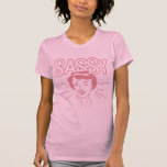 レトロ生意気 Tシャツ<br><div class="desc">レトロガーリー姿勢tシャツ&ギフト。デザインは、ヴィンテージ1950年代のスタイル女性ウインキングのイラストレーションと読、"Sassy"を備えている。レトロなユーモアとスタイルおもしろいを愛するギャルに最適。</div>