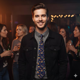 レトロ生物発光キノコ ネクタイ