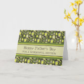 レトロ甥ハッピー・ファーザー・デー カード (黄色い花)