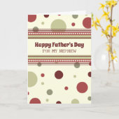 レトロ甥ハッピー・ファーザー・デー カード (黄色い花)