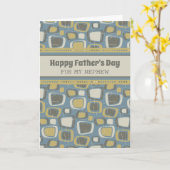 レトロ甥ハッピー・ファーザー・デー カード (黄色い花)