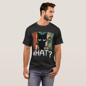 レトロ男の子の女の子の猫 Tシャツ (正面フル)