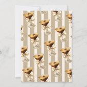 レトロ男女兼用エスプレッソマルティーニベイビーシャワー 招待状 (裏面)