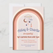 レトロ男女兼用グルーヴィレインボーベビーシャワー (正面)