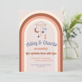 レトロ男女兼用グルーヴィレインボーベビーシャワー (スタンド正面)