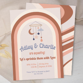 レトロ男女兼用グルーヴィレインボーベビーシャワー