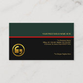 レトロ画スタイリッシュ層赤線エディタパブリッシャ 名刺 (裏面)