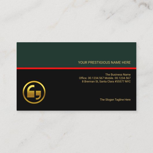 レトロ画スタイリッシュ層赤線エディタパブリッシャ 名刺 (裏面)