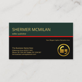 レトロ画スタイリッシュ層赤線エディタパブリッシャ 名刺