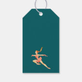 レトロ画像姿スケーターinピンク服ありがとう ギフトタグ (裏面)