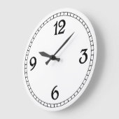 レトロ番号白黒ウォールクロック ラージ壁時計 (傾斜)