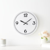 レトロ番号白黒ウォールクロック ラージ壁時計 (ホーム)