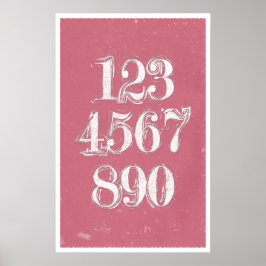 レトロ番号 – Math Posts ポスター