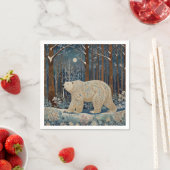 レトロ白熊ボホ冬林 スタンダードカクテルナプキン (インサイチュ)