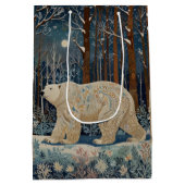 レトロ白熊ボホ冬林 ミディアムペーパーバッグ (裏面)