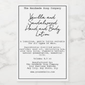 レトロ白色防水化粧品ボトルラベル ワインラベル (シングルラベル)