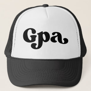 レトロ白黒じいちゃんアメリカンGPA キャップ
