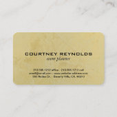 レトロ白黒とベージュシェブロンパターン 名刺 (裏面)