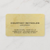 レトロ白黒とベージュシェブロンパターン 名刺 (裏面)