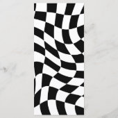 レトロ白黒の市松模様にヴィンテージメニュー メニュー (裏面)