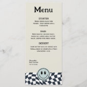 レトロ白黒の市松模様にヴィンテージメニュー メニュー (正面)