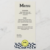 レトロ白黒の市松模様にヴィンテージメニュー メニュー (正面)