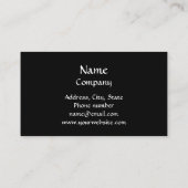 レトロ白黒サイケデリックスワールモノグラム 名刺 (裏面)