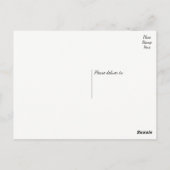 レトロ白黒サンキューレッドラブハート ポストカード (裏面)